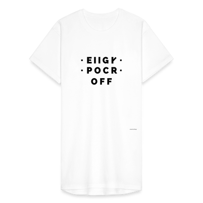 F**K OFF - T-shirt long Homme - Blanc - blanc