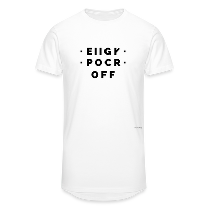 F**K OFF - T-shirt long Homme - Blanc - blanc