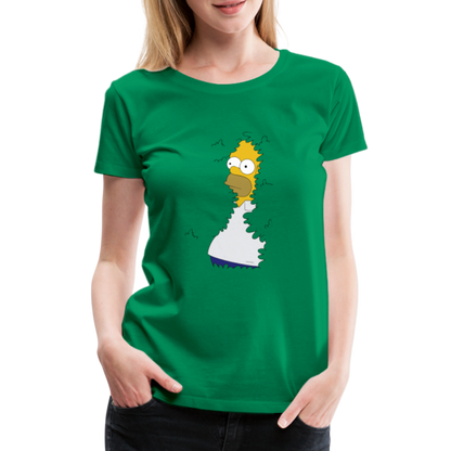 Homer Simpson se cache dans la haie - T-shirt Femme - vert
