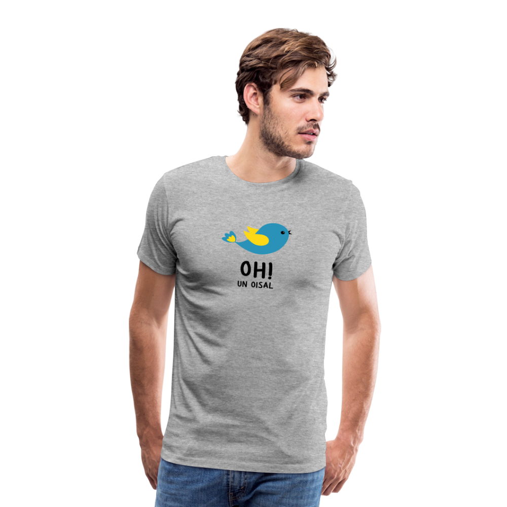 T-shirt Homme - OH! Un oisal - gris chiné