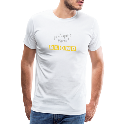 T-shirt Premium Homme Je m'appelle Pierre BLOND - blanc