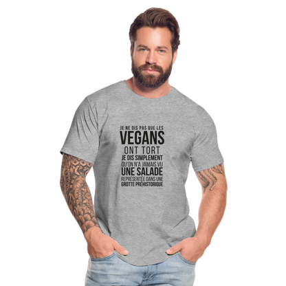 T-shirt VEGANS Homme - gris chiné