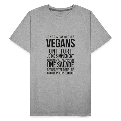 T-shirt VEGANS Homme - gris chiné