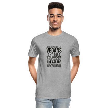 T-shirt VEGANS Homme - gris chiné