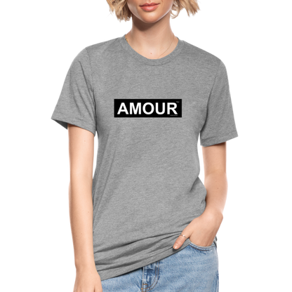T-shirt AMOUR Unisexe chiné Bella + Canvas - gris chiné