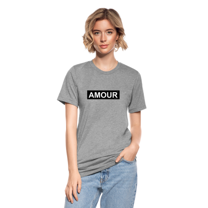 T-shirt AMOUR Unisexe chiné Bella + Canvas - gris chiné
