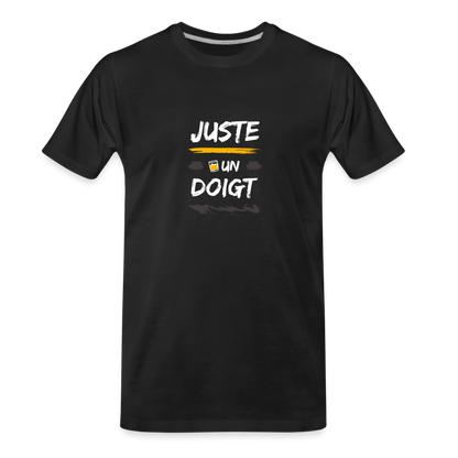 T-shirt Juste un doigt - La cité de la peur - bio - Homme - noir