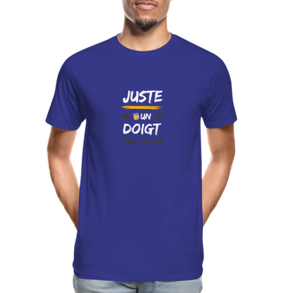 T-shirt Juste un doigt - La cité de la peur - bio - Homme - bleu roi