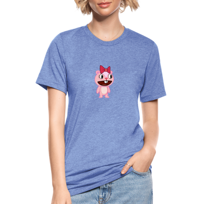 Giggles - Happy Tree Friends - T-shirt chiné Bella + Canvas Unisexe - bleu chiné
