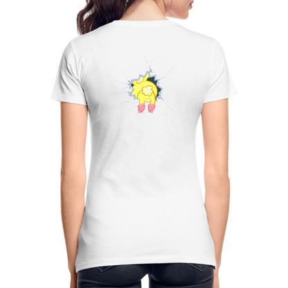 Cuddles dans un mur - Happy Tree Friends - T-shirt bio Femme - blanc
